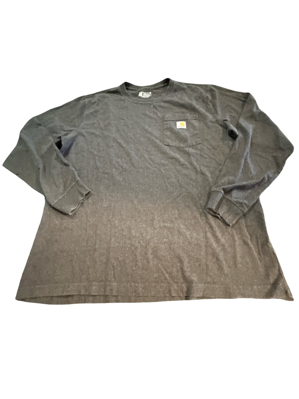 Carhartt Long Sleeve Graphic Pocket T-Shirt Mens XL Heather Grey Workwear Skater